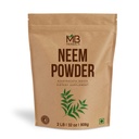 MB Herbals ren Neem pulver 2 lb | 32 oz | 908 Gram | 100% ren Wild-Crafted Neem Leaf pulver | Meget biter Neem Supplement for hudhår og detox | Azadirachta Indica