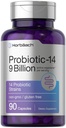 Horbäach Probiotika for kvinner og menn | 14 Strains for Digestive Helse | 9 milliarder CFU | 90 Kapsler | Ikke-GMO & Glutenfri Supplement