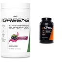 JYM Greens Super Food Blueberry Acai pulver med Spirulina & Vita JYM Multivitamin for åleter 60 tabletter