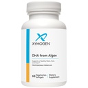 XYMOGEN DHA fra Algae - DHA Omega-3 Supplement - støtter hjernen, øyet, hjerte + immunhelse (60 Softgels)