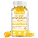 Kreatin Monohydrat med vitaminer D3 & B12 | Sukker-fri Hydrolysert kollagen & Kreatin Gummies ® 60 Count