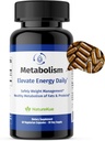 NatureKue Metabolisme | Naturlig vektstyring og energistøtte | Immun & Digestiv Helse | Puerh Te Extract, Grønn Te, Herbal Supplement for Metabolisme Boost – 60 Vegetariske kapsler