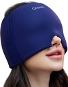 Migraine Relief Cap, hodepine Relief Cap Mask produkter, kjøling Odorless Gel Ice Head Wrap for strekk, stress, Hangover og puffy øyne