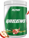 Alpha Supps - Alpha Greens Supplement | Frukt og grønnsaker Superfood Powder | Over 40 naturlige plantebaserte ingredienser | Prebiotic & Probiotic Digestiv støtte blanding - 30 Services (Apple kanel)