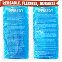 Perfect Remedy 2-Pack Gel Ice Packs for skadeskader Reusable, Hot & Cold Pack som er holdbar, mykt og fleksibel, rask relief & Recovery (blå, Reg 2PK)