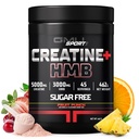 MMU SPORT - Kreatin Monohydrat med HMB pulver - 45 Serveringer, Kreatin HMB Kosttilskudd, Kreatin med HMB for økt styrke, muskelvekst og forbedret energi, 3G HMB/Fruit Punch