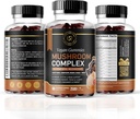 Mushroom Gummies ® 10 Mushroom Supplement ® 2500mg Tyrkia Tail, Chaga, Reishi, Cordyceps & Lions Mane Organic Mushroom Extracts, Nootropic Brain Booster (180 greve (Pack of 3))