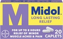 Midol lang varig relief - 20 kapler, pakke med 6