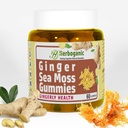HERBOGANIC Ginger Sea Moss Gummies - Herbal støtte for immun- og digestiv helse - Plantedrevet, Glutenfri og vegansk-vennlig - 60 Count