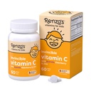 Renzos uovervinnelige vitamin C for barn med eldrebær og sink, løselige Kids Vitaminer for immunstøtte, 60 Orange-flavored Melty Tabs