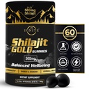 Pure Himalayan Shilajit Gummies – 75 %+ Fulvsyre, høy styrke gull grad – blanding for energi, vitalitet og immun støtte, reise - vennlig, Tamarind Flavor – 60 Gummies