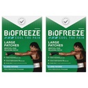 Biofreeze smertelindringer, artritt smerteleveranse, kne og nedre rygg smertelindring patch, såre muskel relief, hals smertelindring, 2 pakke (5 Biofreeze Menthol lapper)