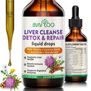 Liver Cleanse Detox & Reparasjon flytende dråper - 2000mg Melk Thistle, Dandelion Root, Artichoke, Silymarin Extract, & Turmeric Urter - Vegan, Ikke-GMO - 2 Fl Oz (60ml) Flaske