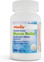 TIME-CAP LABS, INC. Tidlig Mucus Relief Guaifenesin 400mg 200 tabletter - Umiddelbar frigjøring Mucus Phlegm Relief - Forventet for Mucus fjerning, brystkongestiv, influensa, forkjølelse, allergier