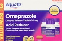 Ekvivalent Omeprazol 20 milligram, syrereduserende middel, forsinket frigjøring, 42 tabletter