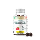 Vitamatisk sukker-fri så Palmetto med Pumpkin frø – 3000 mg Ekvivalent per servering – naturlig bringebær flavor – 60 gummier
