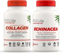 Hele livet Hydrolysert kollagen og Echinacea Capsules - Kosttilskudd - Bovine kollagen piller for kvinner og menn - Echinacea Purpurea Extract, Glutenfri - 90 Veggie Capsules Hver