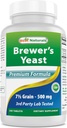 Beste Naturals, Brewers Yeast, 7-1/2 korn med vitamin B1, vitamin B2, 1000 mg 240 tabletter (240 tall (pakke med 1))
