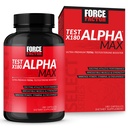 FORCE FACTOR Test X180 Alpha Max Total Testosteron og nitric Oxid Booster for menn med fenugreek frø og tribulus å øke blodflyten og forbedre mannlig atletisk ytelse, 180 kapsler