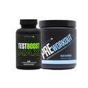 Sculpt Nation av V Shred Test Boost Max og Pre Trening Blå bringebær pulver buldre