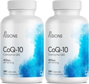 Infusioner ren ekstra styrke CoQ10 400 mg 400 kapsler høy absorpsjon Glutenfri ikke-GMO 2 pakke