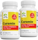Terry Naturally Curamin Extra Styrke - Curcumin & Boswellia for sunn sirkulasjonsstøtte - Turmerisk Supplement til å støtte Joints, Muskel Helse & Endorfin produksjon - 30 tabletter (pakke av 2)