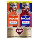 VICKS DayQuil & NyQuil Høyt blodtrykk Kaldt og influensa relief flytende medisin Co-Pack, kraftig multi-Simptom dagtid og nattetid Relief for kaldt, hoste og influensa symptomer, sukker og alkohol gratis, 2x8oz