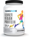 Runner Protein (Vanilla) – Plantebasert proteinpulver for drikker og rister – 21g protein med 9 essensielle aminosyrer - post-running trening – GMP-sertifisert løpssupplement - 30 serveringer