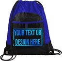Personlig Cinch Bag - Tilpassede poser med logo, Gym Drawstring Vesker - Rabatt salgsfremmende elementer med logoen din - liten Drawstring Bag