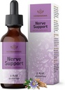 HERBAMAMA Nerve Support Supplement - Vegansk Nerve Support Formula med Ashwagandha & Bacopa Monnieri for hjernen - Ikke-GMO, alkohol & sukker-fri daglige beroligende dråper for voksne, 28-dagers levering