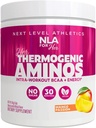 Hennes Thermogenic Amino Kvinners Pre Post & Intra Workout Booster (Mango Passion, 30 serveringer) w BCAA essensielle aminosyrer, koffein, & elektrolytter-Max dine workouts wounds energi-Vegan,Sugar Gratis