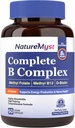 Komplett B-kompleks, Alle 8 B-vitaminer, Metyl B12, Metyl Folat, Biotin, P-5-P, svært absorberbar, Energiproduksjon, 60 Vegan Caps