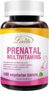 Lovita Prenatal Multivitamins - allsidig næringsstoffstøtte for før, under og etter graviditet - 180 vegetariske tabletter