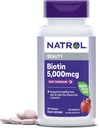 Narrol skjønnhet Biotin 5000mcg, Diett Supplement for sunnt hår, hud, negler og energimetabolisme, 90 Jordbær-Flavored Fast Oppløselige tabletter, 90 dagers forsyning