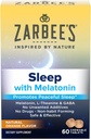 Zarbee Melatonin 5 mg, L-Theanine + GABA søvn supplement for å fremme fredelig søvn, naturlig oransje flavor, Chewable tabletter for voksne alder 12 opp, 60 greve