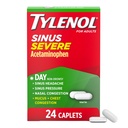Tylenol Sinus alvorlig dagtid Cold & Flue Relief Medicine Caplets, Ikke-Drowsy smertestillende, Feber Reduser Forventer & Decongestant, Acetaminophen, Guaifenesin & Phenylephrine HCl, 24 ct