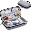Bærbar nebulizer saken for reise, innhalere tilfeller for barn og voksen håndholdt astma maskin, medisinske forsyninger organisator, elektroniske organisator saker for tråd, lader (Grey)