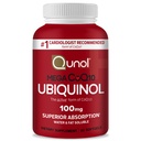 Qunol Ubiquinol CoQ10 100mg Softgels, Mega Ubiquinol 100mg - Overlegen absorpsjon - Aktiv form for coenzym Q10 for hjerte helse og sunnt blodtrykk nivåer - 2 måneders forsyning - 60 greve