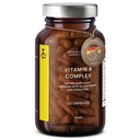 Clav Vitamin B Complex - 120 Kapsler - Alle 8 B Vitaminer med co-Factors Myo-Inositol & Choline - Støtter energimetabolisme - Vegan - laget i Tyskland