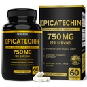Epicatechin Extract 750mg Per Serving - (60 kapsler) - Støtter Lean Muscle, Nitric Oxid, Myostatin Inhibitor, Stamina, Utholdenhet, Pump & Gains - Ikke-GMO & Vegan Supplement - (60 greve)