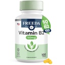 Freeda Vitamin B2 Riboflavin 50 mg – Energi og nervesystem støtte – Kosher, Vegan, Glutenfri B2 Supplement for hjerne og metabolisme – (100 Ct)