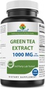 Brieofood Green Tea Extract 1000 mg per servering (Min 50% polyfenoler) - 250 kapsler - 3rd Party Lab Testet for renhet og kvalitet