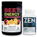 Nutrologi Beet Naturlig O2, Pre trening pulver, energi, utholdenhet og nitric oksid Booster med beet pulver, lidenskap frukt flavor (30 serveringer) Zen Naturlig Magnesium Supplement (30 Serveringer)