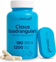 LongLifeNutri Cissus Quadrangularis 1200mg - 180 Vegetariske kapsler, Stem ekstrakt for felles komfort, bein styrke og aktiv mobilitet, høy styrke formel, 3-måneders forsyning, GMP sertifisert, laget i USA