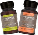 Utholdenhetsprodukter Resveratrol Supplement – Grape Hud Ekstrakt og ENDUR-ACIN 250mg Niacin - Extended release for optimal absorpsjon & lavflush