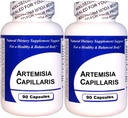 Artemisia Capillaris (90 kapsler)-konsentrert urteekstrakt - kosttilskudd - 2 pakke