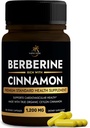 Berberine Supplement med Ceylon Cinnamon ® Berberine HCL 1200mg Plus Ceylon Cinnamon fra Sri Lanka for hjerte helse, vekttap og immunstøtte ® Ikke-GMO, Lab testet, Zero Fillers ® 120ct.