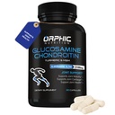 ORPHIC NUTRITION Glucosamine Chondroiting MSM 2100MG (90 Caps) - Fellesstøttetilskudd for menn og kvinner* - Støtter felles Cartilage & Mobility