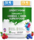 Organic Greens & Reds Superfood Powder | Blandet Berry Flavor | 25+ Super Fruits & Veggies, Betes, Prebiotika | Energizering, Antioksidant-Rich, Keto-vennlig Smoothie Mix | 35 Serveringer