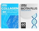 Veru wellness hår negle Duo livsstil lapper - Biotin kollagen - Selvklebende tidsutgivelse Topical Patch, 8-10 timer (60 dagers forsyning)